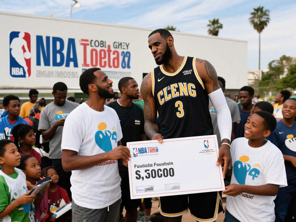 NBA球员参与社区公益活动，树立正能量形象